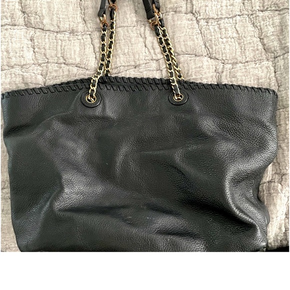 Tory Burch Black Bag with Gold Straps - Picture 2 of 4